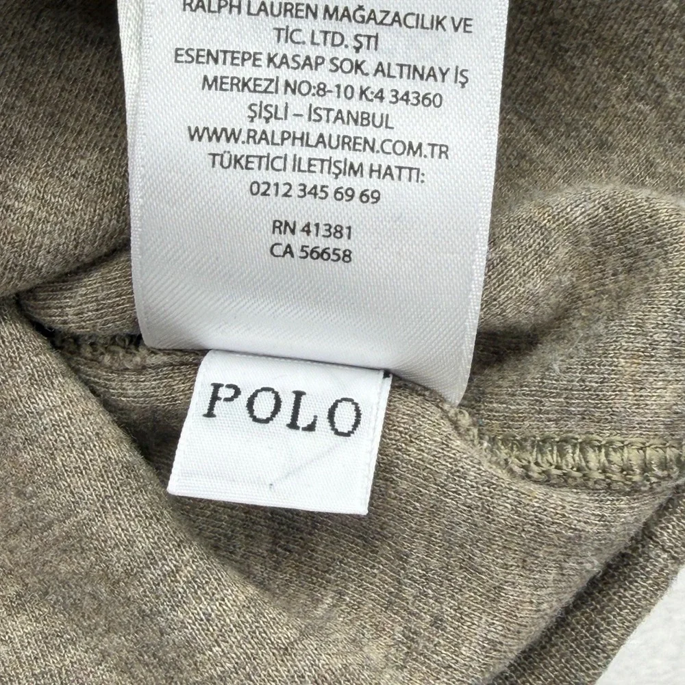 Polo Ralph Lauren Pullover Mens M Brown Quarter Zip Long Sleeve Cotton Pony Logo